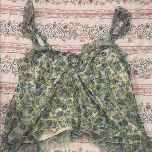 Target Blue and Yellow Floral Women's Blouse